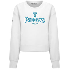 Texas Rangers Levelwear Women's Judd Cornerstone Cropped Sweatshirt | MLB US
