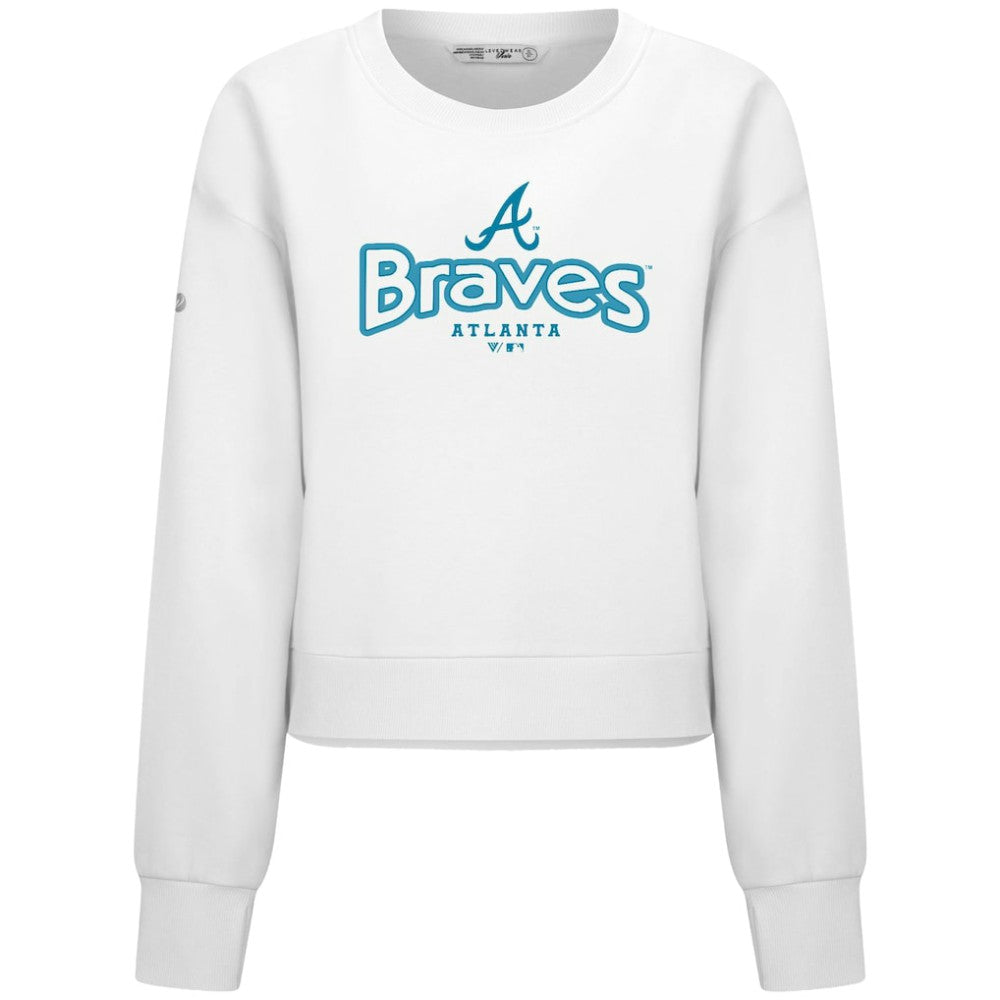 Atlanta Braves Levelwear Women's Judd Cornerstone Cropped Sweatshirt | MLB US