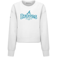 Atlanta Braves Levelwear Women's Judd Cornerstone Cropped Sweatshirt | MLB US