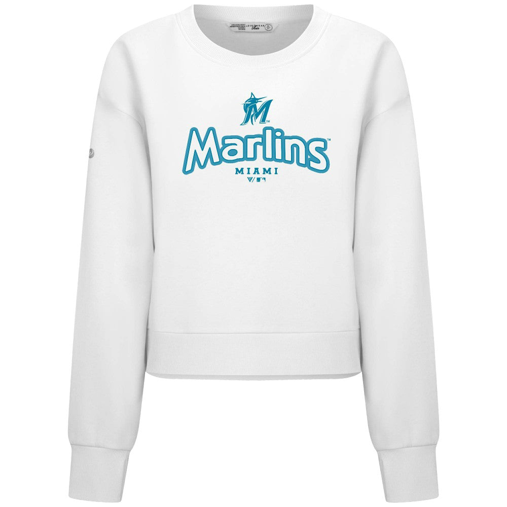Miami Marlins Levelwear Women's Judd Cornerstone Cropped Sweatshirt | MLB Online