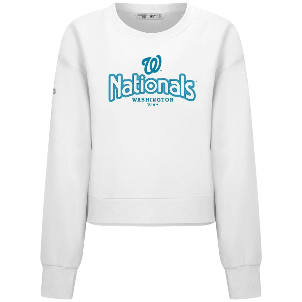 Washington Nationals Levelwear Women's Judd Cornerstone Cropped Sweatshirt | MLB For sale