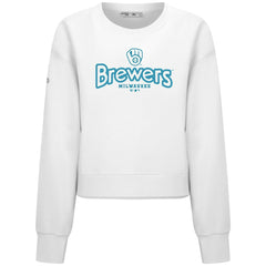 Milwaukee Brewers Levelwear Women's Judd Cornerstone Cropped Sweatshirt | MLB Shop