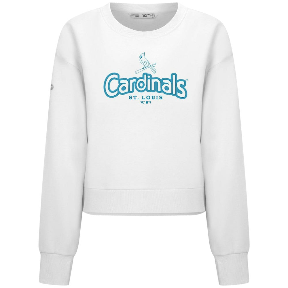 St. Louis Cardinals Levelwear Women's Judd Cornerstone Cropped Sweatshirt | MLB Outlet