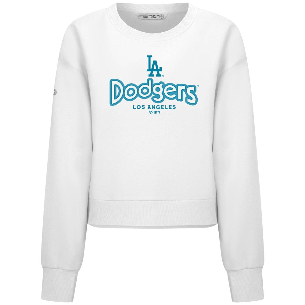 Los Angeles Dodgers Levelwear Women's Judd Cornerstone Cropped Sweatshirt | MLB Discount