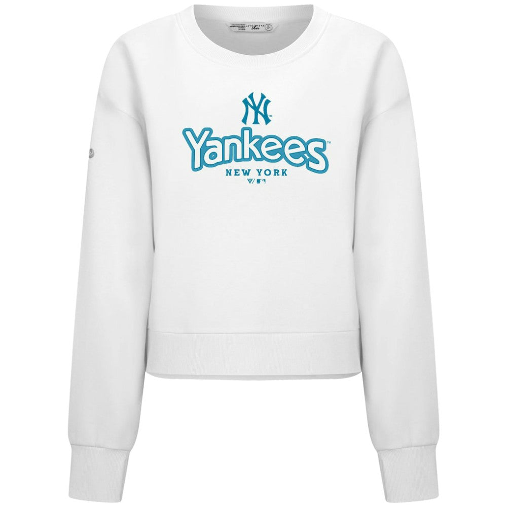 New York Yankees Levelwear Women's Judd Cornerstone Cropped Sweatshirt | MLB Near me