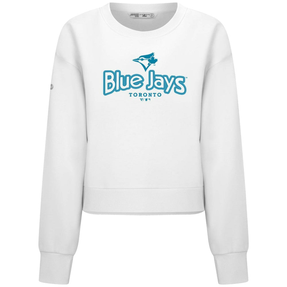 Toronto Blue Jays Levelwear Women's Judd Cornerstone Cropped Sweatshirt | MLB Outlet