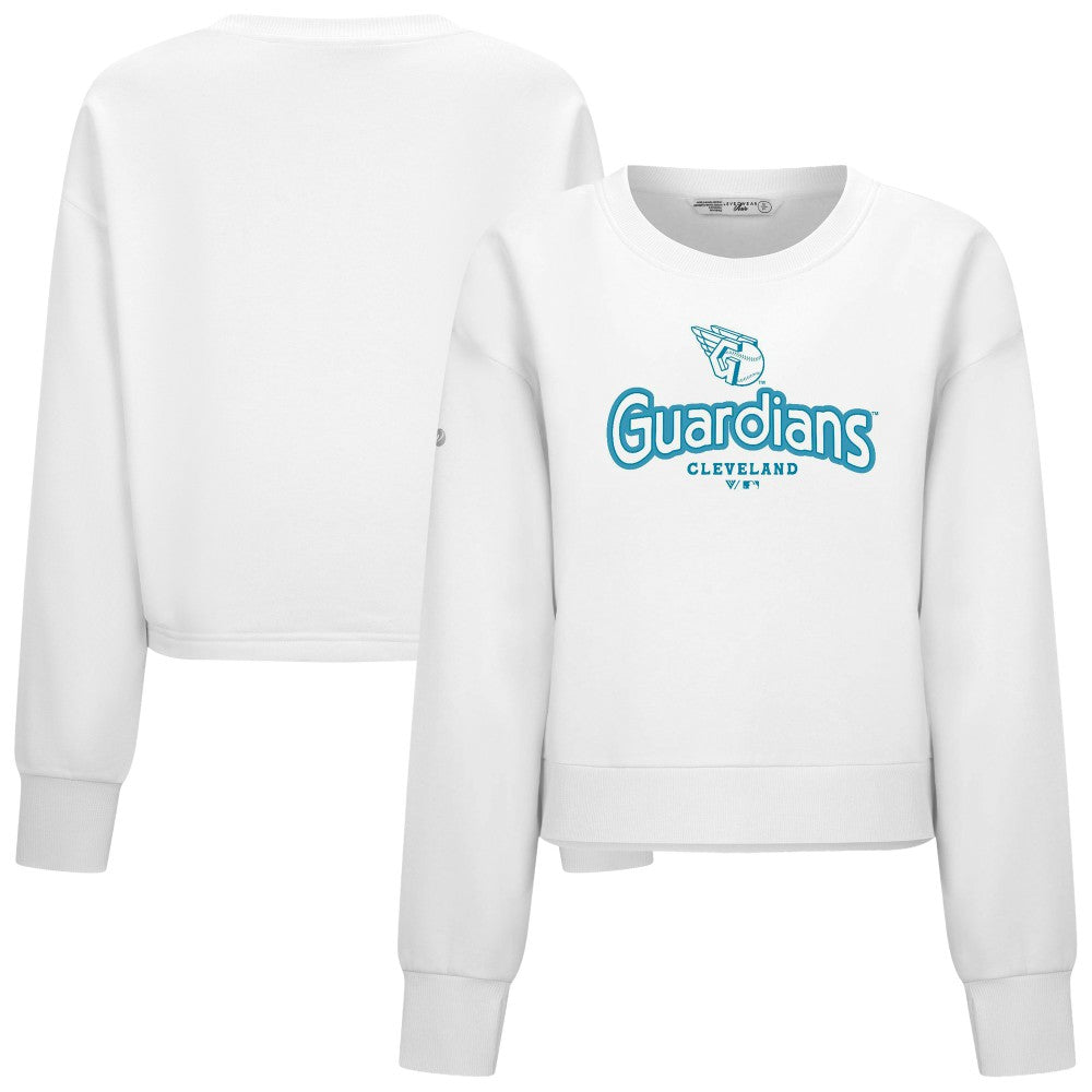 Cleveland Guardians Levelwear Women's Judd Cornerstone Cropped Sweatshirt | MLB US
