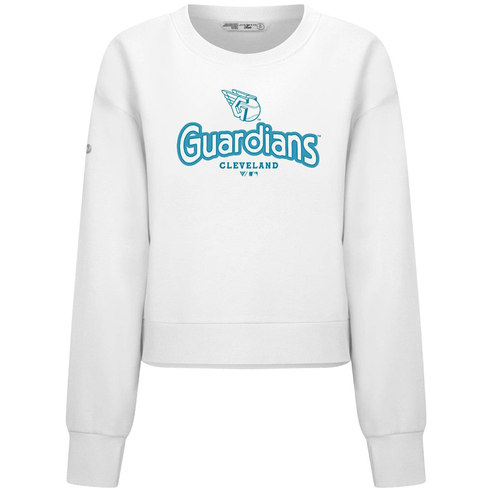 Cleveland Guardians Levelwear Women's Judd Cornerstone Cropped Sweatshirt | MLB US