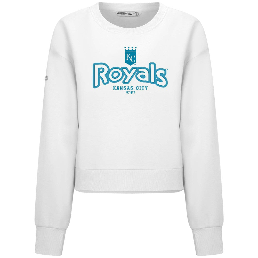 Kansas City Royals Levelwear Women's Judd Cornerstone Cropped Sweatshirt | MLB Near me