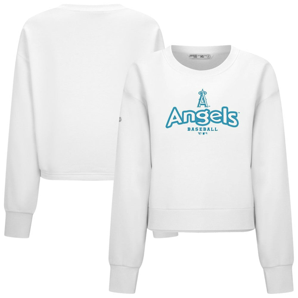 Los Angeles Angels Levelwear Women's Judd Cornerstone Cropped Sweatshirt | MLB Discount