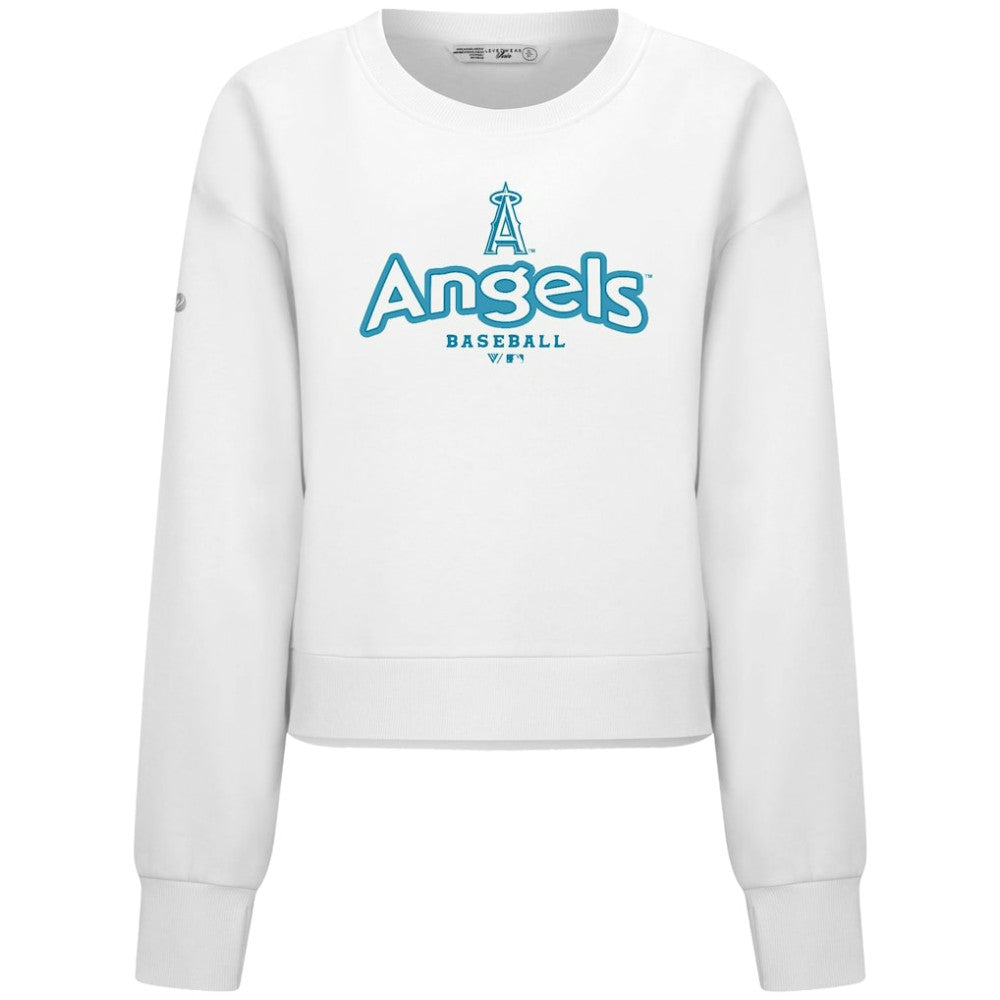 Los Angeles Angels Levelwear Women's Judd Cornerstone Cropped Sweatshirt | MLB Discount