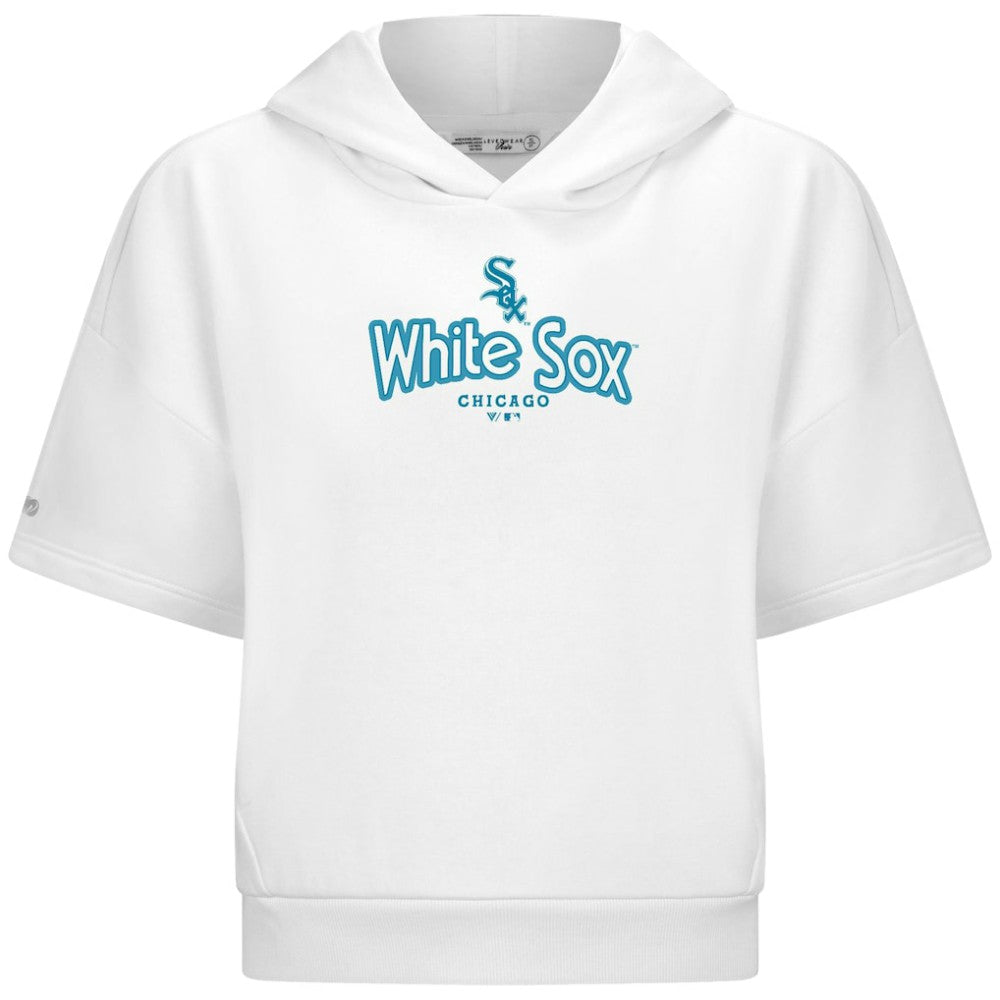 Chicago White Sox Levelwear Women's Amber Short Sleeve Cornerstone Hoodie | MLB US