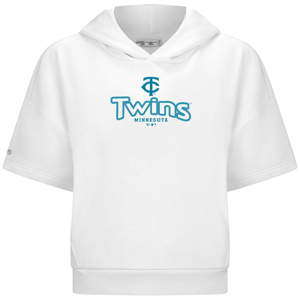 Minnesota Twins Levelwear Women's Amber Short Sleeve Cornerstone Hoodie | MLB Online