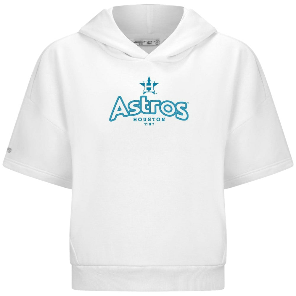 Houston Astros Levelwear Women's Amber Short Sleeve Cornerstone Hoodie | MLB For sale