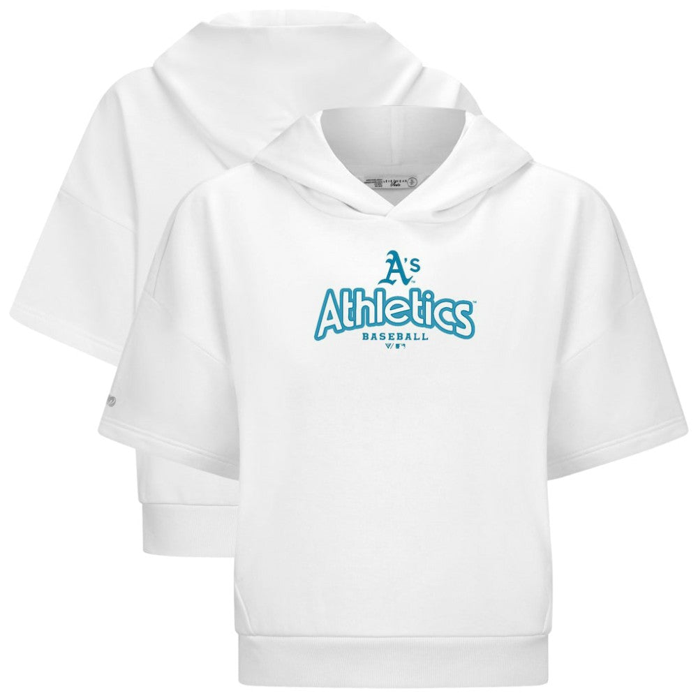 Athletics Levelwear Women's Amber Short Sleeve Cornerstone Hoodie | MLB US