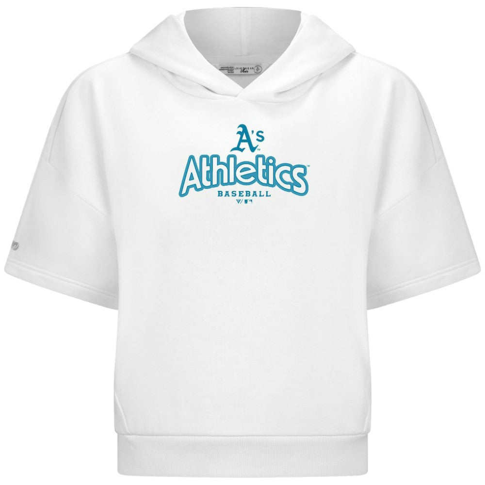 Athletics Levelwear Women's Amber Short Sleeve Cornerstone Hoodie | MLB US