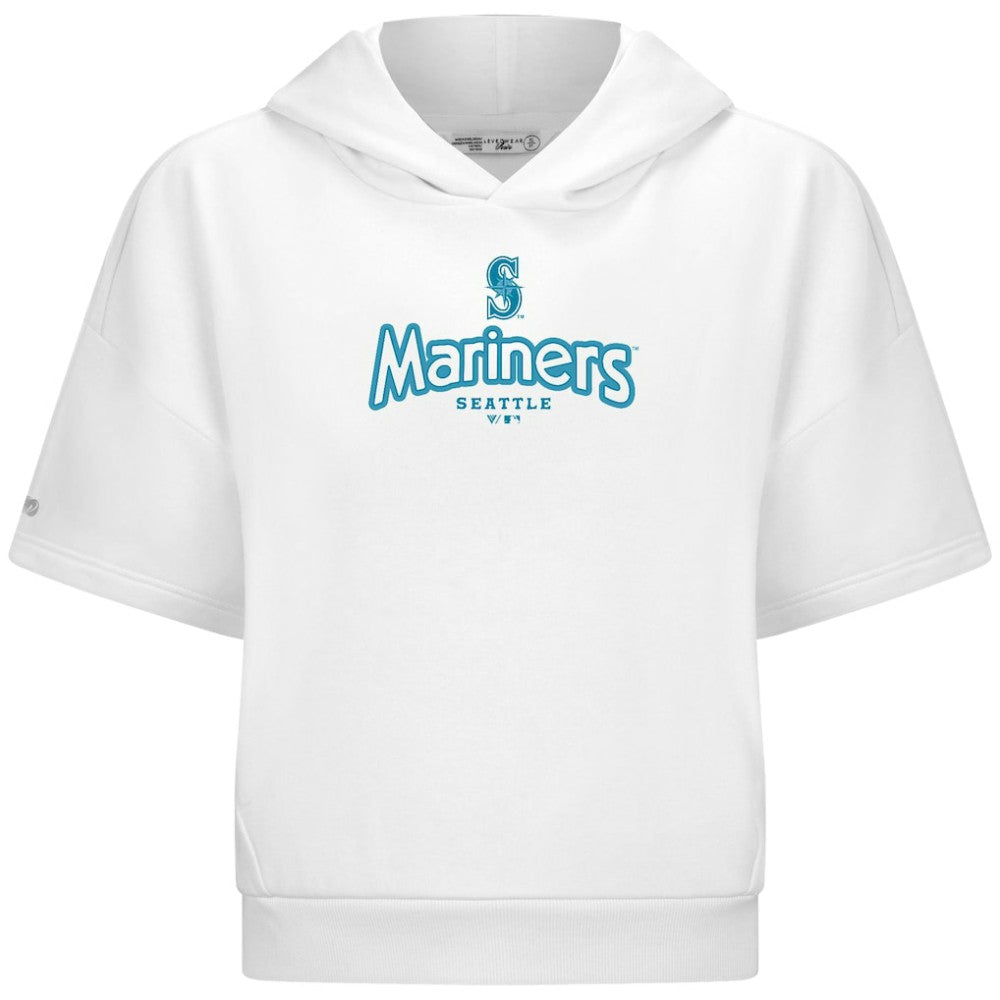 Seattle Mariners Levelwear Women's Amber Short Sleeve Cornerstone Hoodie | MLB Sale