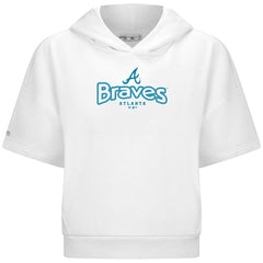Atlanta Braves Levelwear Women's Amber Short Sleeve Cornerstone Hoodie | MLB Discount
