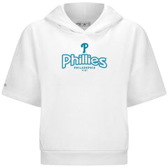 Philadelphia Phillies Levelwear Women's Amber Short Sleeve Cornerstone Hoodie | MLB For sale