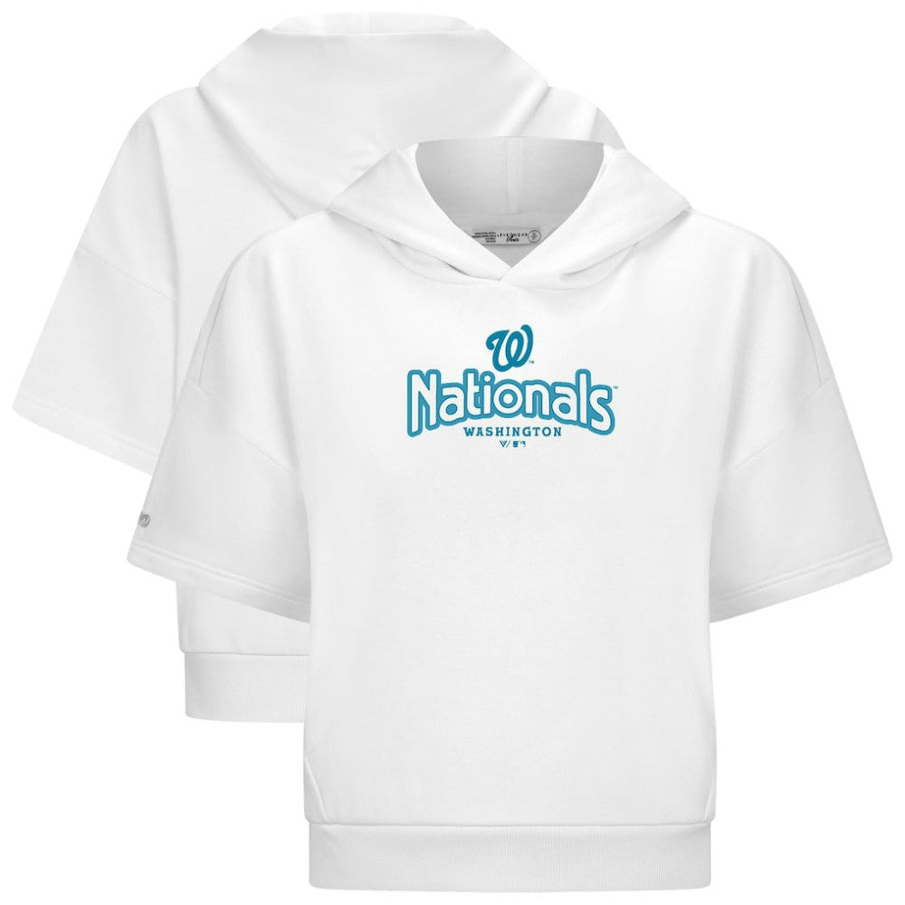 Washington Nationals Levelwear Women's Amber Short Sleeve Cornerstone Hoodie | MLB On Sale