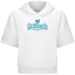 Washington Nationals Levelwear Women's Amber Short Sleeve Cornerstone Hoodie | MLB On Sale