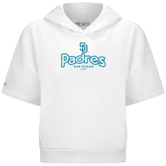 San Diego Padres Levelwear Women's Amber Short Sleeve Cornerstone Hoodie | MLB Shop