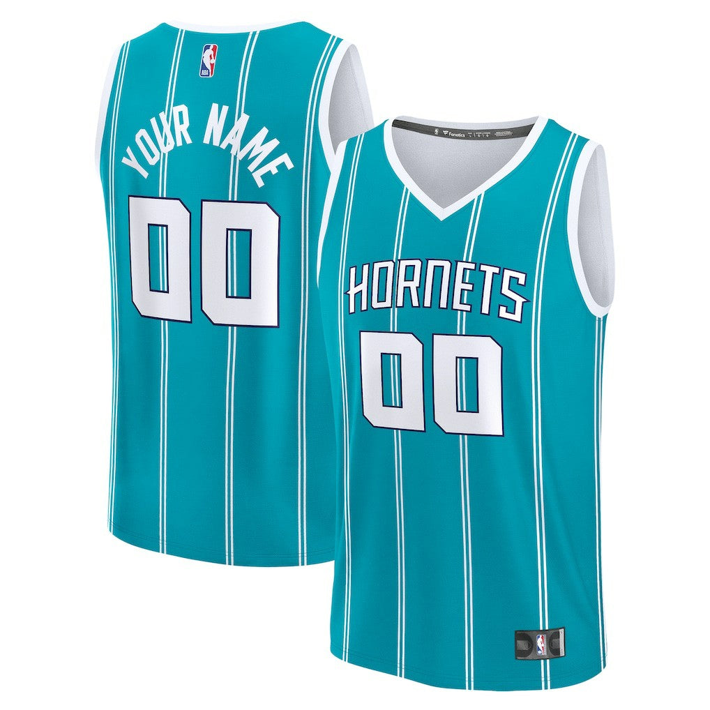 Charlotte Hornets Fast Break Custom Jersey New