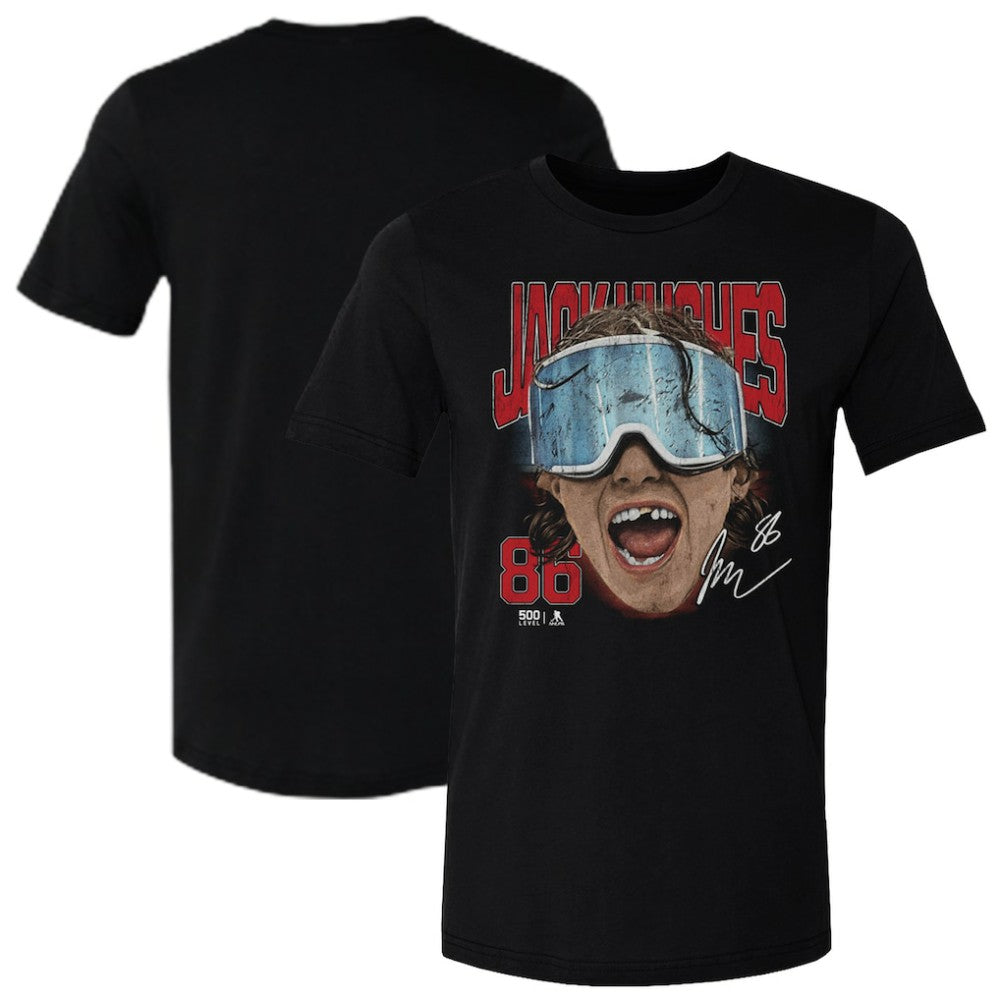 Jack Hughes US Men's Hockey 500 Level Goggles T-Shirt Online