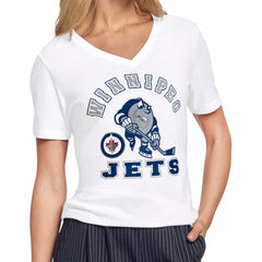 Winnipeg Jets Starter Women's Tough Puck T-Shirt Discount