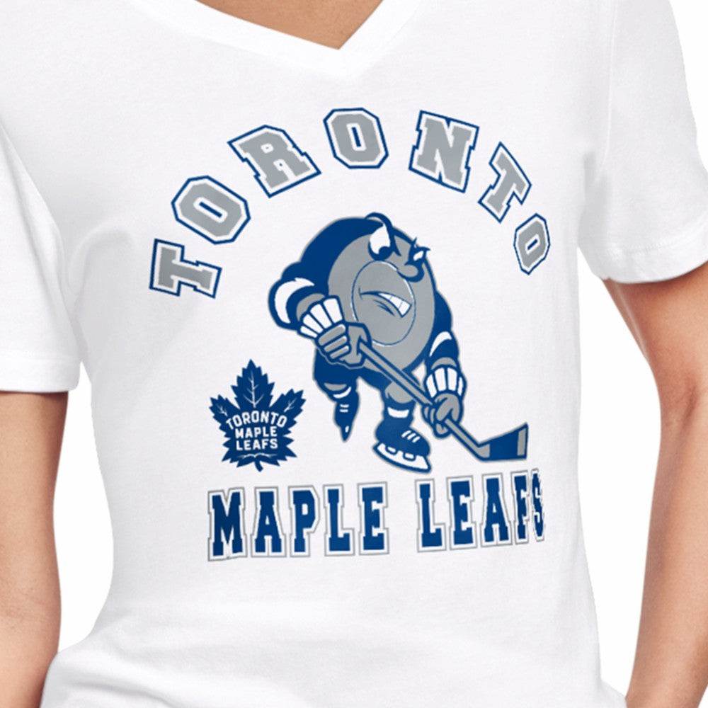 Toronto Maple Leafs Starter Women's Tough Puck T-Shirt Outlet