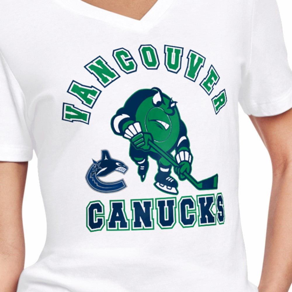 Vancouver Canucks Starter Women's Tough Puck T-Shirt For Sale