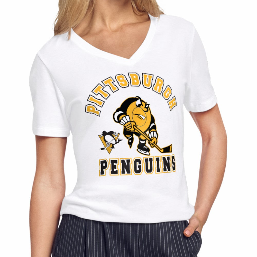 Pittsburgh Penguins Starter Women's Tough Puck T-Shirt For Sale