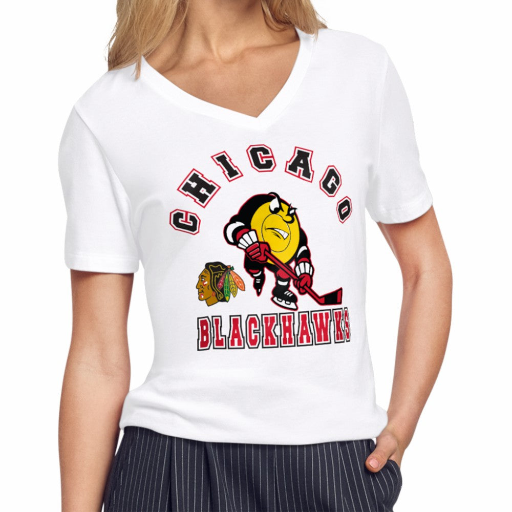 Chicago Blackhawks Starter Women's Tough Puck T-Shirt Discount