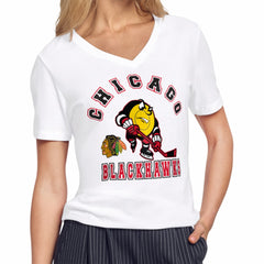 Chicago Blackhawks Starter Women's Tough Puck T-Shirt Discount
