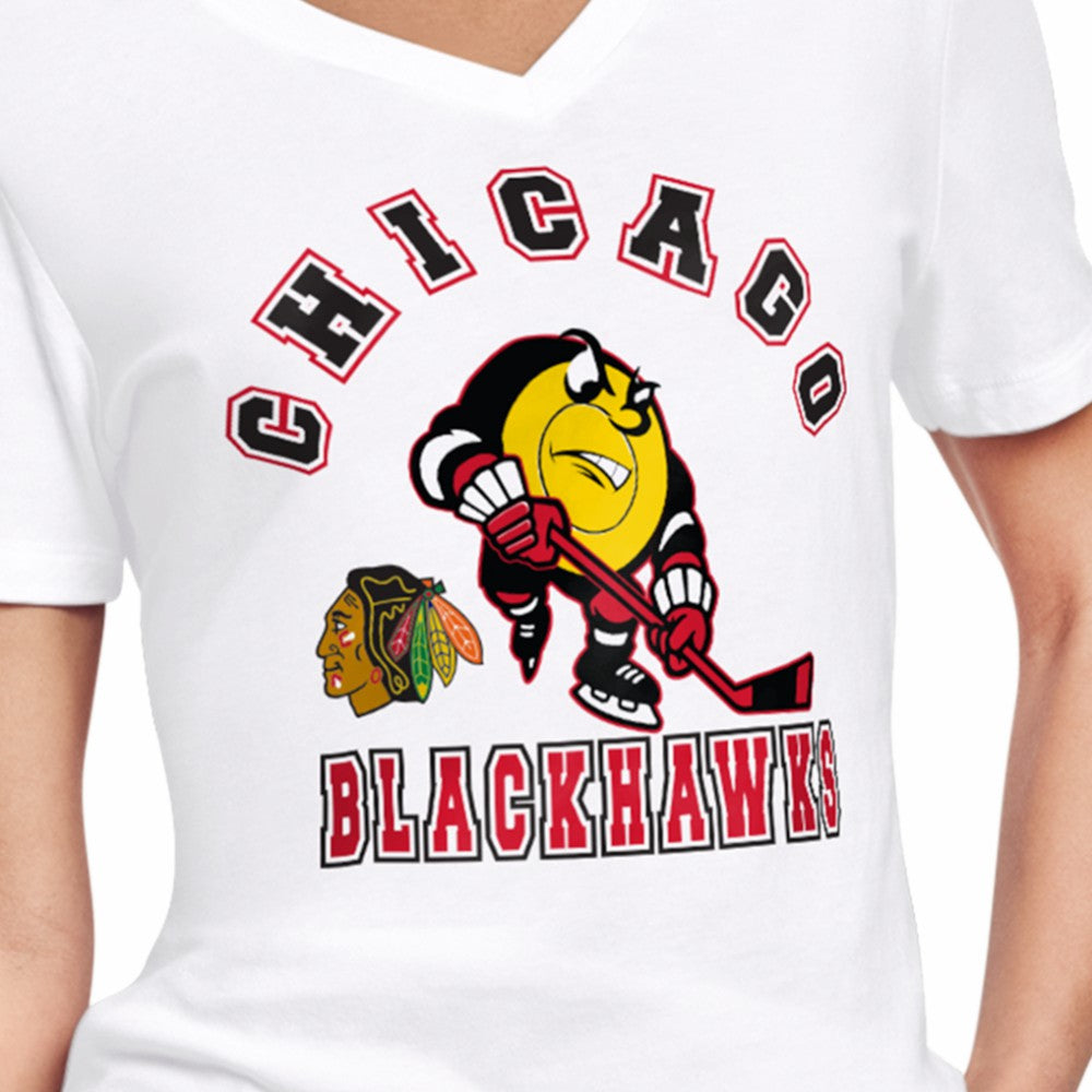 Chicago Blackhawks Starter Women's Tough Puck T-Shirt Discount
