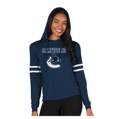 Vancouver Canucks Concepts Sport Women's Marathon Long-Sleeve Hooded T-Shirt On Sale