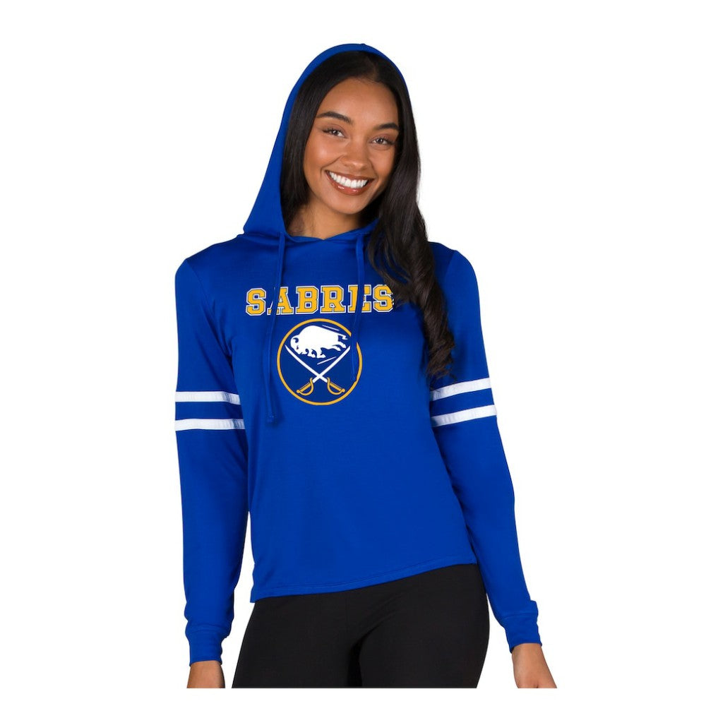 Buffalo Sabres Concepts Sport Women's Marathon Long-Sleeve Hooded T-Shirt For Sale