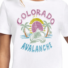 Colorado Avalanche Starter Women's Tonal Beach T-Shirt Sale