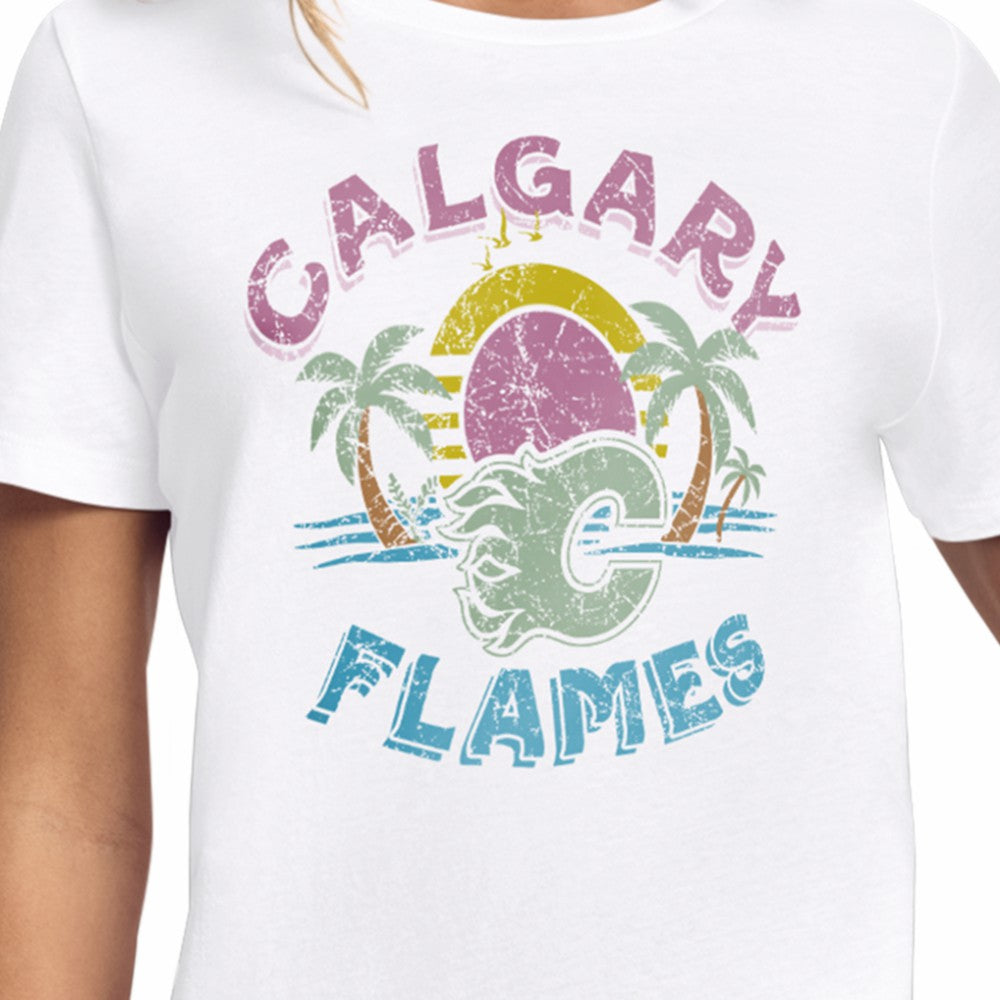 Calgary Flames Starter Women's Tonal Beach T-Shirt Outlet