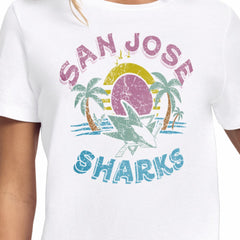 San Jose Sharks Starter Women's Tonal Beach T-Shirt Sale