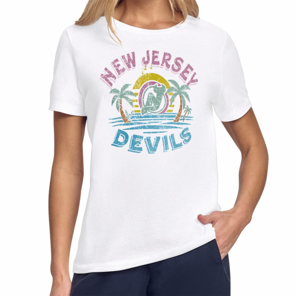 New Jersey Devils Starter Women's Tonal Beach T-Shirt Online