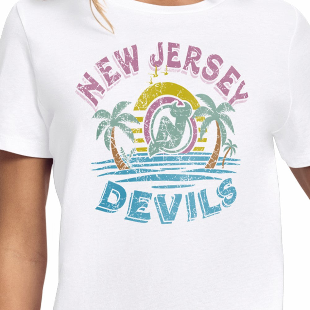 New Jersey Devils Starter Women's Tonal Beach T-Shirt Online