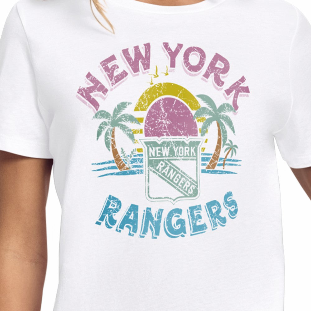 New York Rangers Starter Women's Tonal Beach T-Shirt On Sale