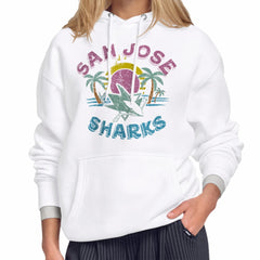 San Jose Sharks Starter Women's Tonal Beach Hoodie On Sale