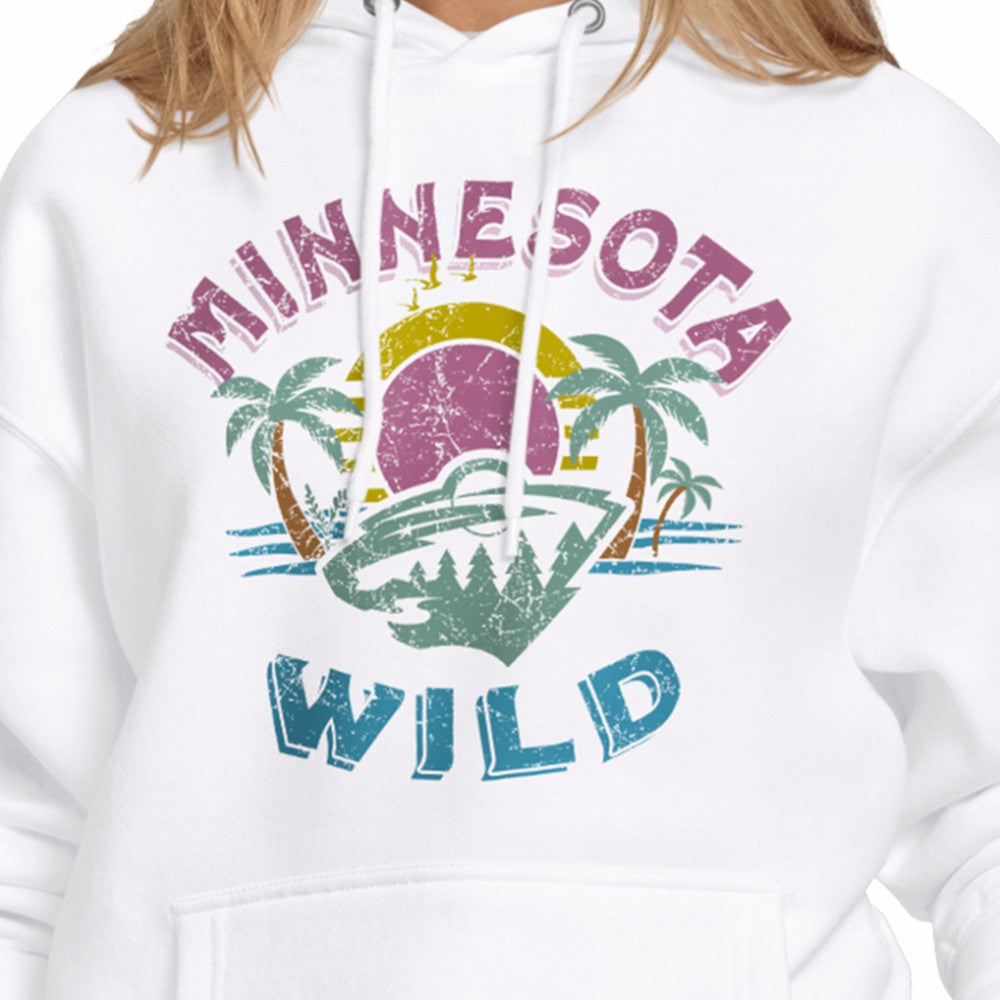 Minnesota Wild Starter Women's Tonal Beach Hoodie Outlet