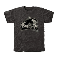 Men's Colorado Avalanche Black Rink Warrior Tri-Blend T-Shirt On Sale