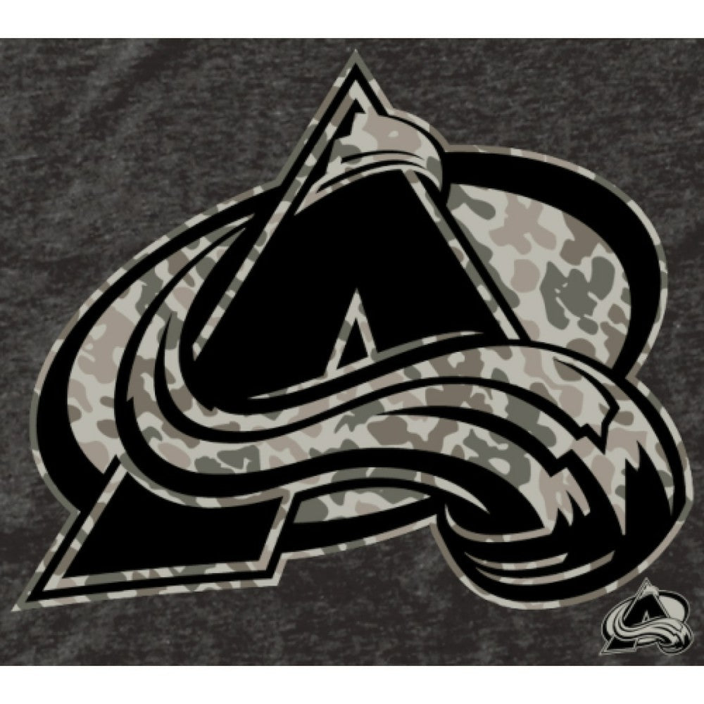 Men's Colorado Avalanche Black Rink Warrior Tri-Blend T-Shirt On Sale