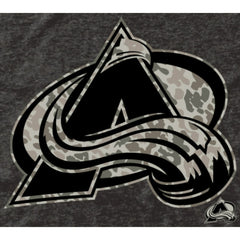Men's Colorado Avalanche Black Rink Warrior Tri-Blend T-Shirt On Sale
