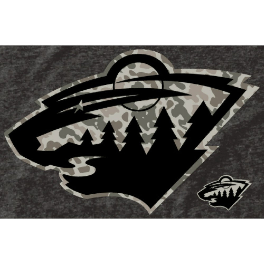 Men's Minnesota Wild Black Rink Warrior Tri-Blend T-Shirt On Sale