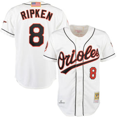 Cal Ripken Baltimore Orioles Mitchell & Ness Home Authentic Jersey | MLB Outlet